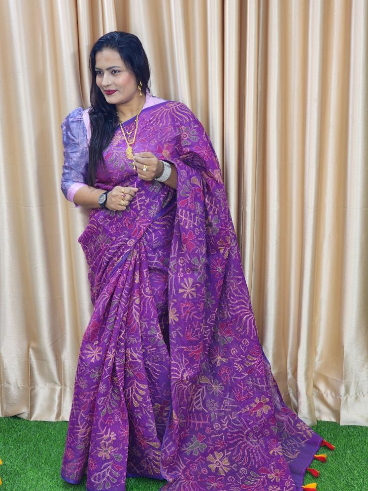 Exclusive Hand Work Half Silk Saree | Elegant Party & Wedding Collection
