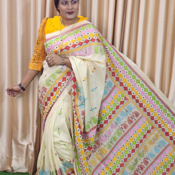 Gachi Tossor Kantha Stitch Designer Sari On BD - Luxury Fusion