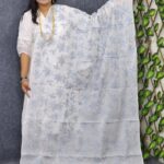 White Dupatta Hand Embroidery For Gift