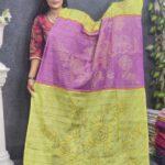 Cotton Orna Olive Green Or Purple Shade