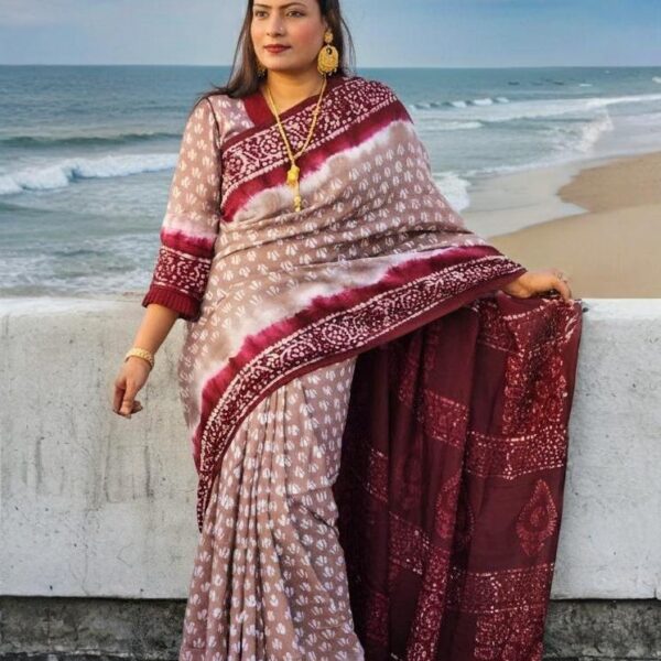 Gift Idea Batik Silk Saree Combo