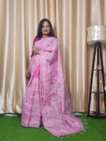 Elegant Moslin Embroidery Saree For Women