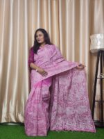 Elegant Moslin Embroidery Saree For Women - Image 2
