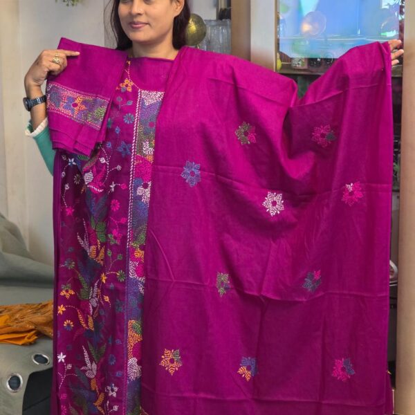 magenta color dress