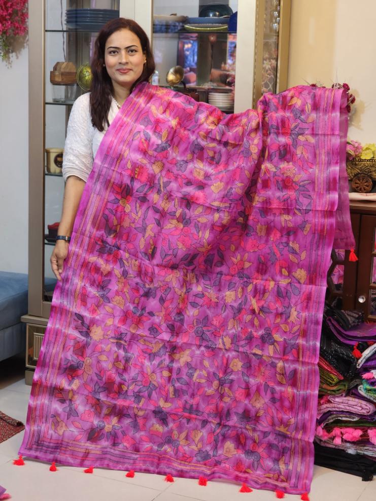 deep pink color dupatta