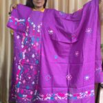 Premium purple colour unstitched dress