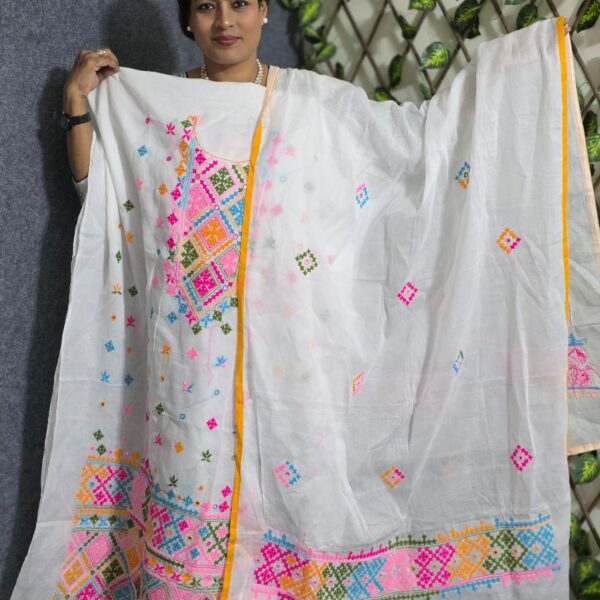 With Gujarati dress