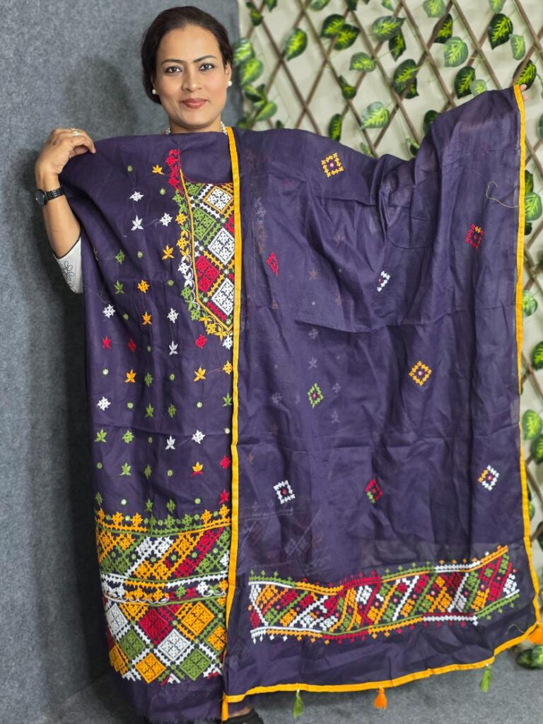 Navy blue Gujarati dress