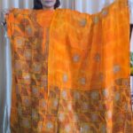 orange tie die fabric